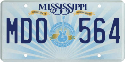 MS license plate MDO564