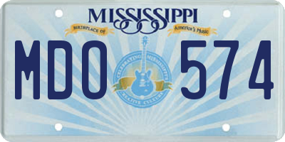 MS license plate MDO574