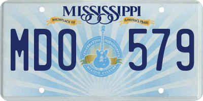 MS license plate MDO579
