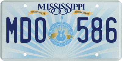MS license plate MDO586
