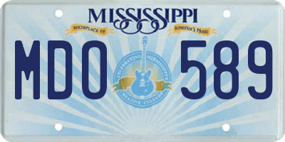 MS license plate MDO589