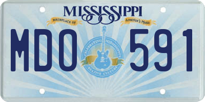 MS license plate MDO591