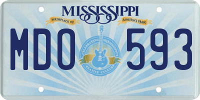MS license plate MDO593