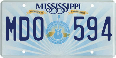 MS license plate MDO594