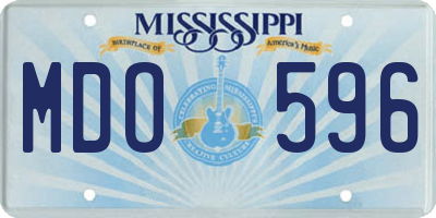 MS license plate MDO596