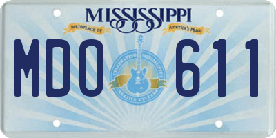 MS license plate MDO611