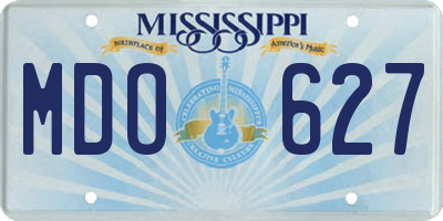 MS license plate MDO627