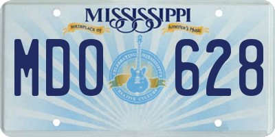 MS license plate MDO628