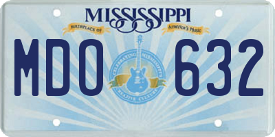MS license plate MDO632