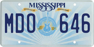 MS license plate MDO646