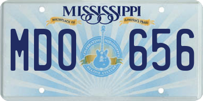 MS license plate MDO656