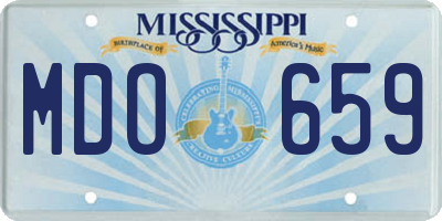 MS license plate MDO659