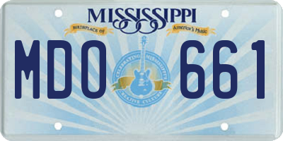 MS license plate MDO661