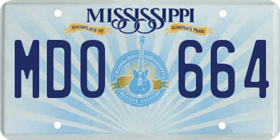 MS license plate MDO664