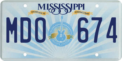 MS license plate MDO674