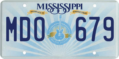 MS license plate MDO679