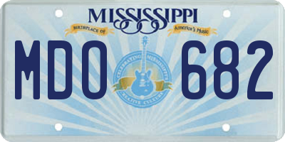 MS license plate MDO682
