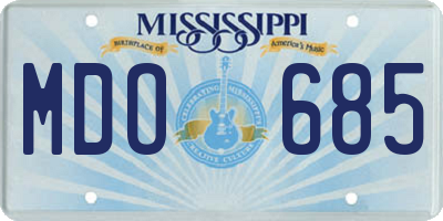 MS license plate MDO685