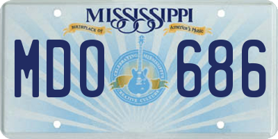 MS license plate MDO686