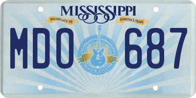 MS license plate MDO687