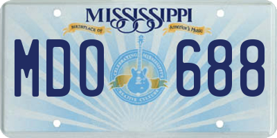 MS license plate MDO688