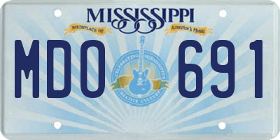 MS license plate MDO691