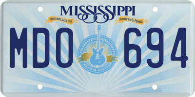 MS license plate MDO694