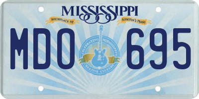 MS license plate MDO695