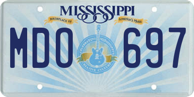 MS license plate MDO697