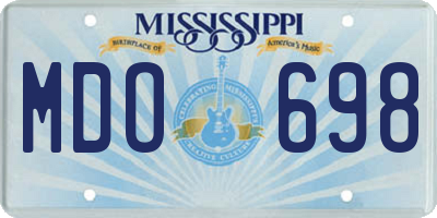 MS license plate MDO698