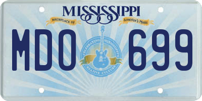 MS license plate MDO699