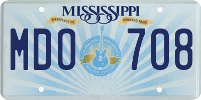 MS license plate MDO708