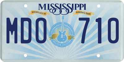 MS license plate MDO710