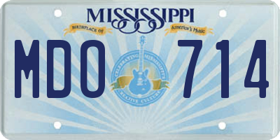 MS license plate MDO714