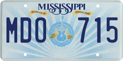 MS license plate MDO715