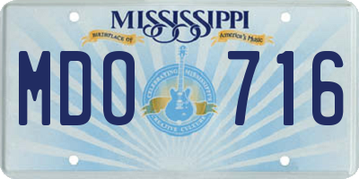 MS license plate MDO716