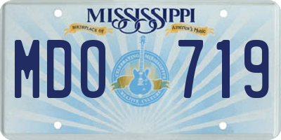 MS license plate MDO719