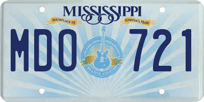 MS license plate MDO721