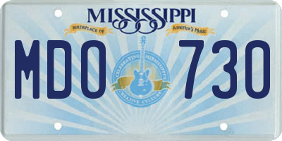 MS license plate MDO730