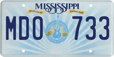 MS license plate MDO733