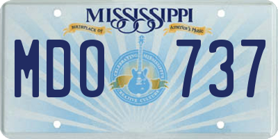 MS license plate MDO737