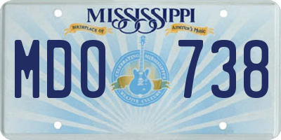 MS license plate MDO738