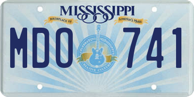 MS license plate MDO741