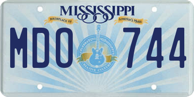 MS license plate MDO744