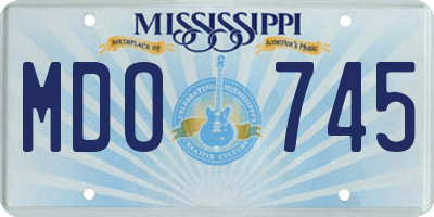 MS license plate MDO745