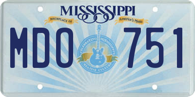 MS license plate MDO751