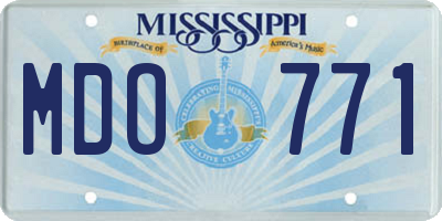 MS license plate MDO771