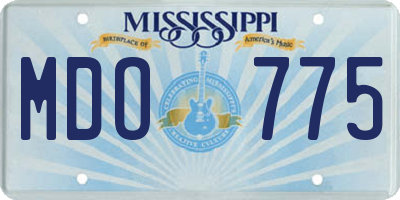 MS license plate MDO775