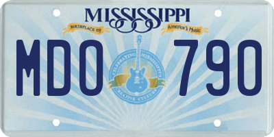 MS license plate MDO790