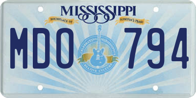 MS license plate MDO794